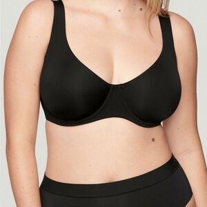 Cuup‎ The Scoop Micro Women’s Bra Black Size 38G (4D U.S)